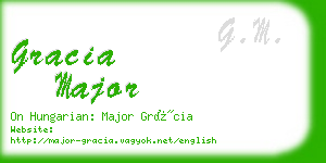 gracia major business card